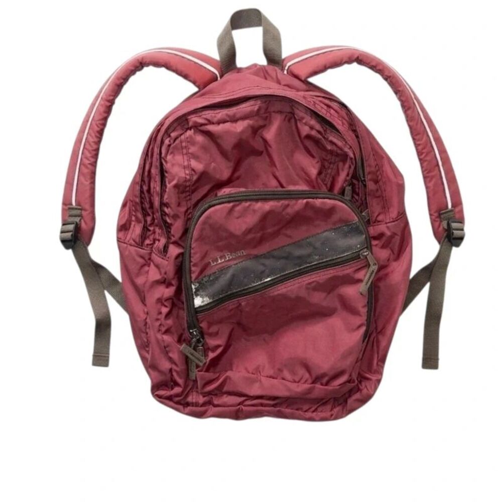 L.L. Bean Pink Y2K Backpack Reflective Hiking School Bag Vintage Y2K Classic Bag